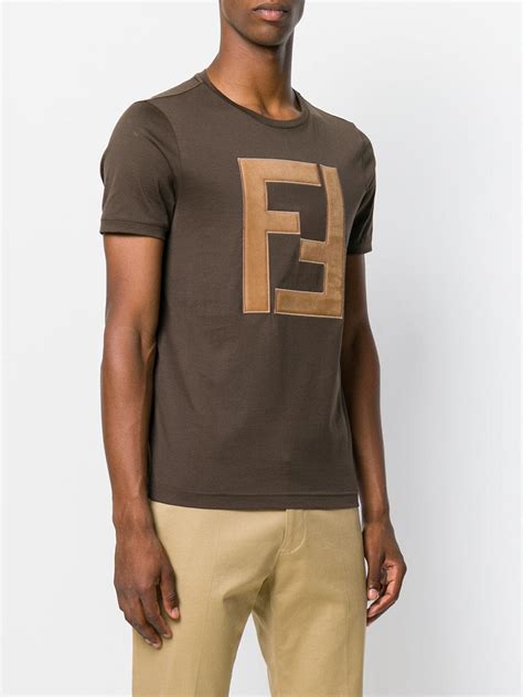 brown fendi shirt|fendi t shirt size guide.